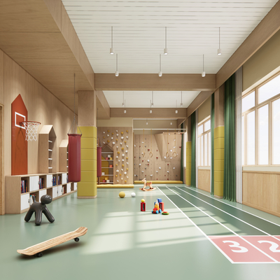 Modern kindergarten activity area