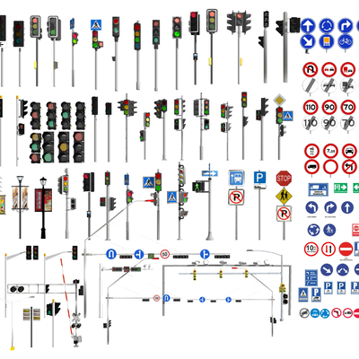 Modern Traffic Signal Signs