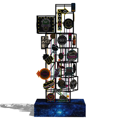 Modern Internet Red Card Art Display