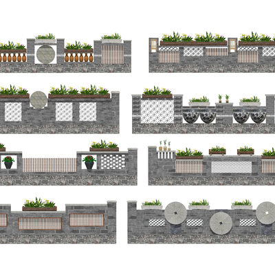 New Chinese-style Low Wall Enclosure