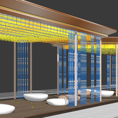 Modern Gradient Film Pavilion