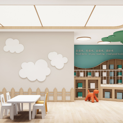 Modern Kindergarten Reading Room