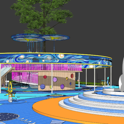 Modern Starry Sky Universe Theme Children's Park