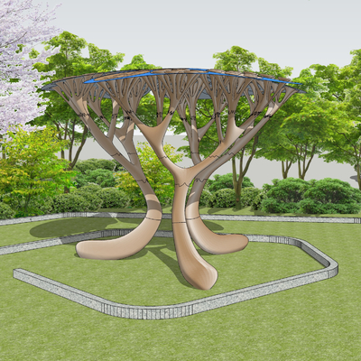 Modern Tree Umbrella Air Purification Sculpture