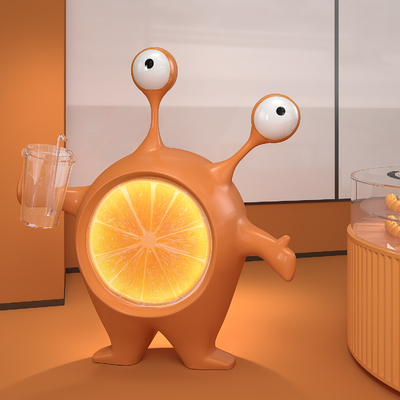 Modern Fresh Orange Cartoon Sculpture