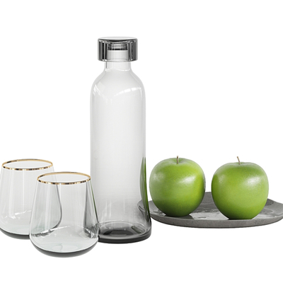 Modern Glass Water Cup Bottle Tray Fruit Ornaments