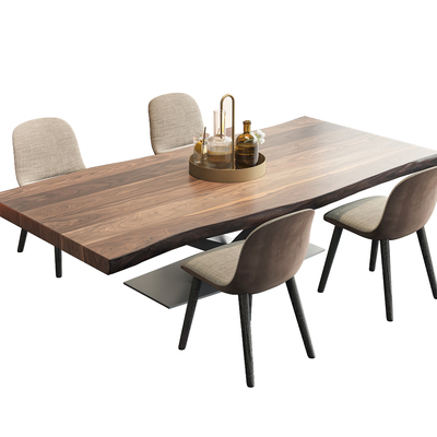 Poliform modern dining table and chair