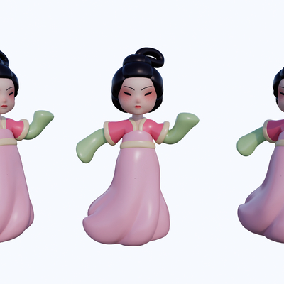 Neo-Chinese Style National Tide Waitress Art Toy Ornaments