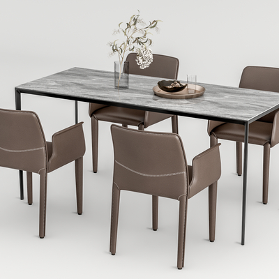 Poliform modern bar dining table and chair