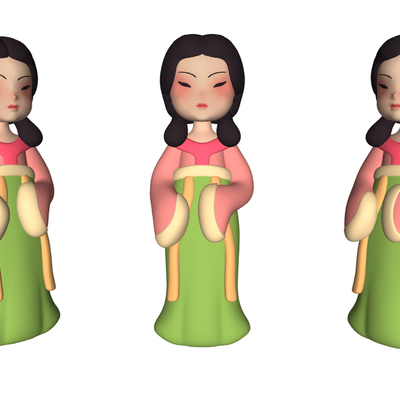 Neo-Chinese Style National Tide Waitress Art Toy Ornaments