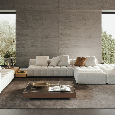 Minotti Goodman modern sofa coffee table combination