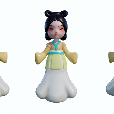 Neo-Chinese Style National Tide Waitress Art Toy Ornaments