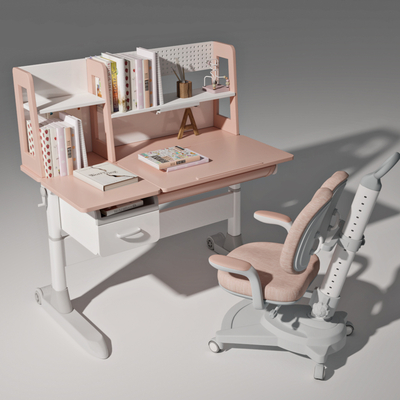 Modern lifting children's desk and chair