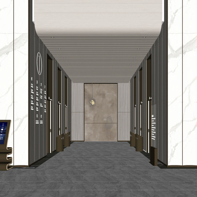 Elevator of modern office building