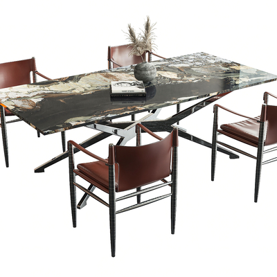 Minotti modern bar dining table and chair