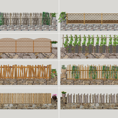 New Chinese-style Village Fence Wall