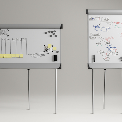 Modern office whiteboard drawing board