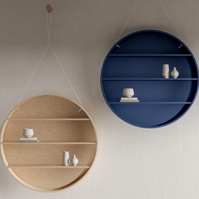 Modern round hanging cabinet