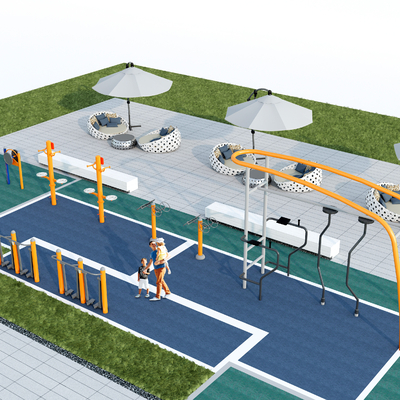 Modern outdoor fitness facilities Leisure area