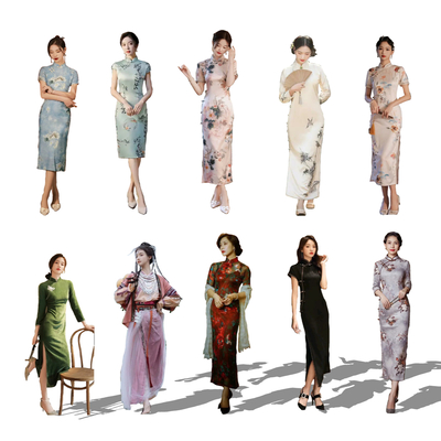 Modern 2D Cheongsam Woman