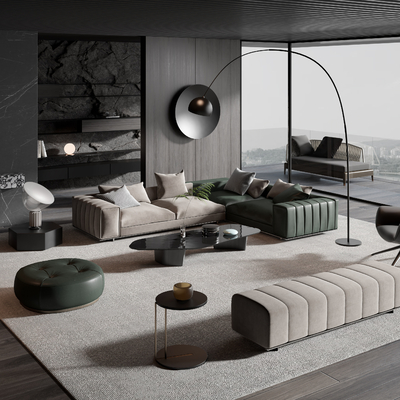 Minotti modern corner sofa