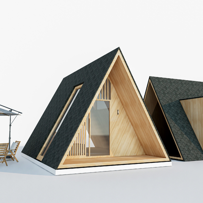Modern wooden house architectural appearance