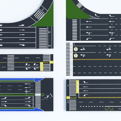 Modern Municipal Road Marking Line