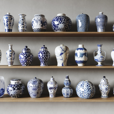 New Chinese-style Blue and White Porcelain Utensils