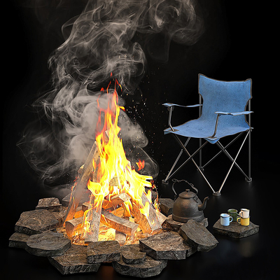 Modern Outdoor Camping Bonfire