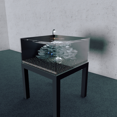 Modern Glass Fish Tank Micro Landscape