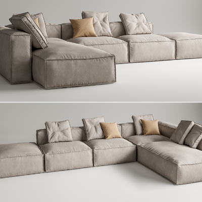 Bonaldo gray corner sofa