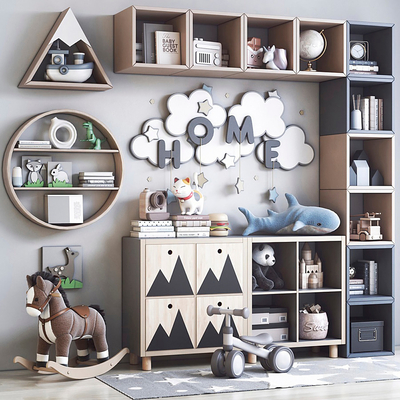 Modern children's decorative cabinet