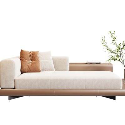 Modern cream style chaise longue