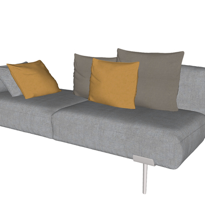 Nordic Grey Sofa Chaise