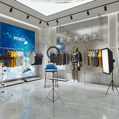 Modern clothing store studio