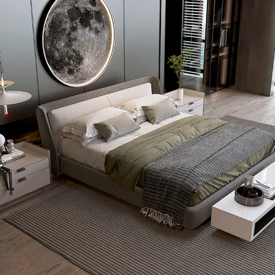 Milotti Minotti gray double bed