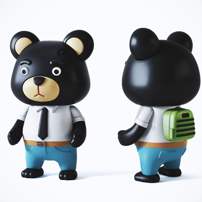 Modern office worker bear Art Toy decoration