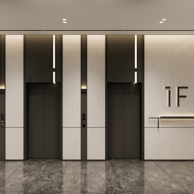 Modern Hotel Elevator Hall