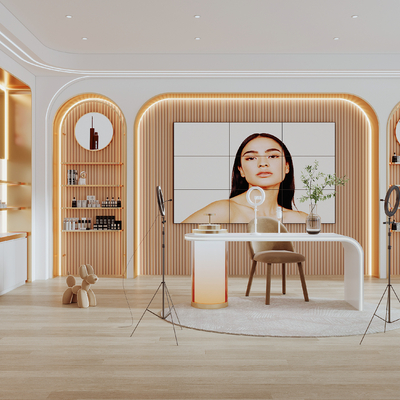 Modern cosmetics store studio