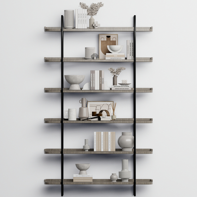 Wabi-sabi Style Wall-Mounted Storage Rack