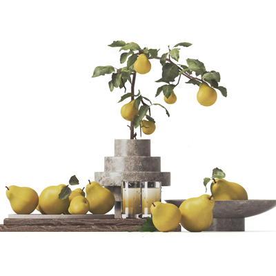 Pear Fruit Plate Ornaments