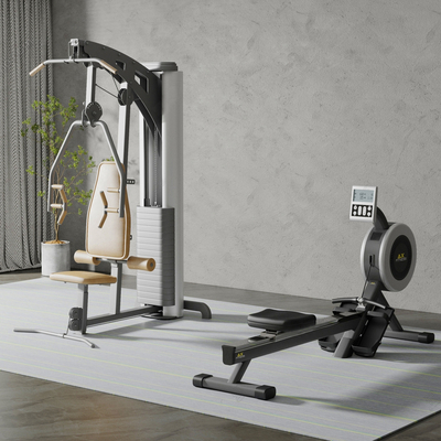 Modern rowing machine fitness equipment