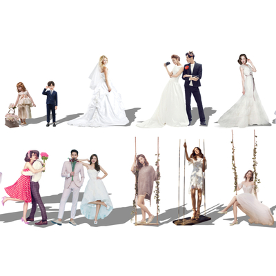 Modern Romantic Wedding Characters