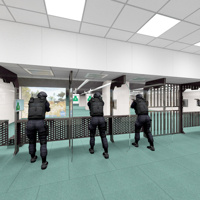 modern public security shooting room shooting range