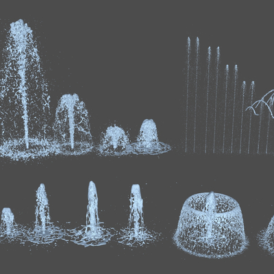 Modern fountain sketch