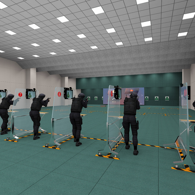 modern public security shooting room shooting range