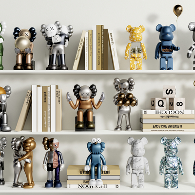 Modern KAWS Tide Sculpture Book Ornaments