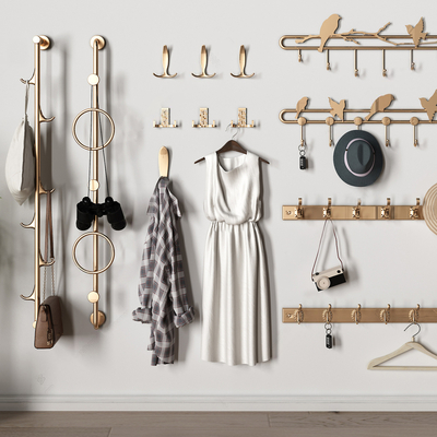 Modern coat rack hook combination