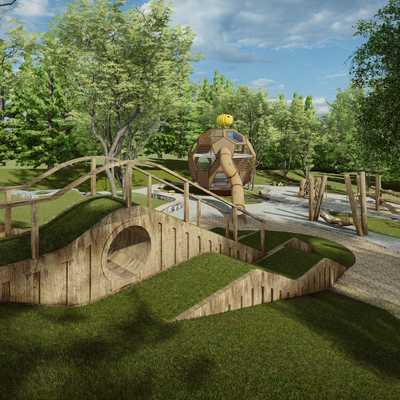 Modern Outdoor Parent-Child Activity Park