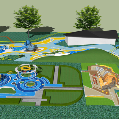 Outdoor development training ground in children's playground activity area